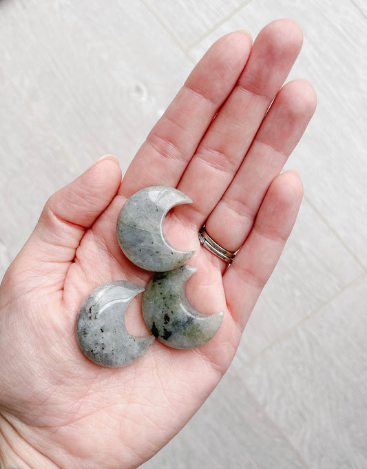 Labradorite Moon Carving