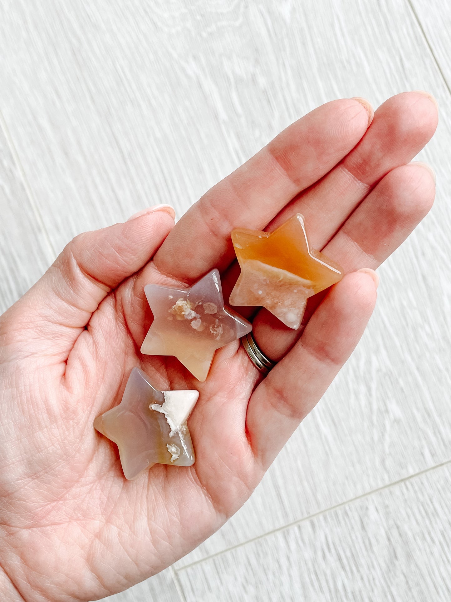 Cherry Blossom Agate Star